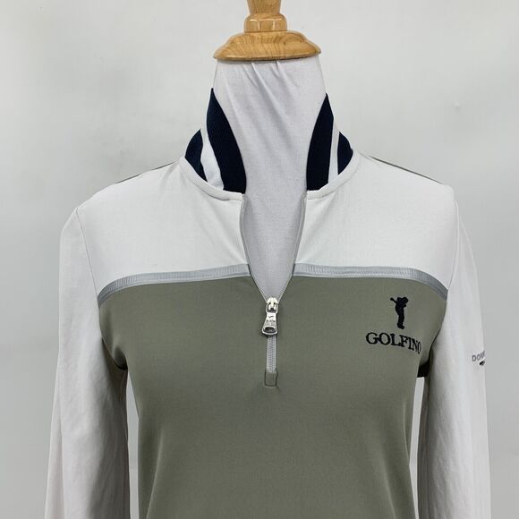 Golfino Sweatshirt Womens 6 Multi Quarter Zip Long Sleeve Golf Performance *Logo - Picture 3 of 12